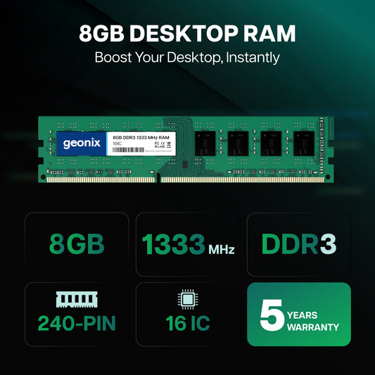Geonix 8GB DDR3 1333MHz 16IC Desktop RAM