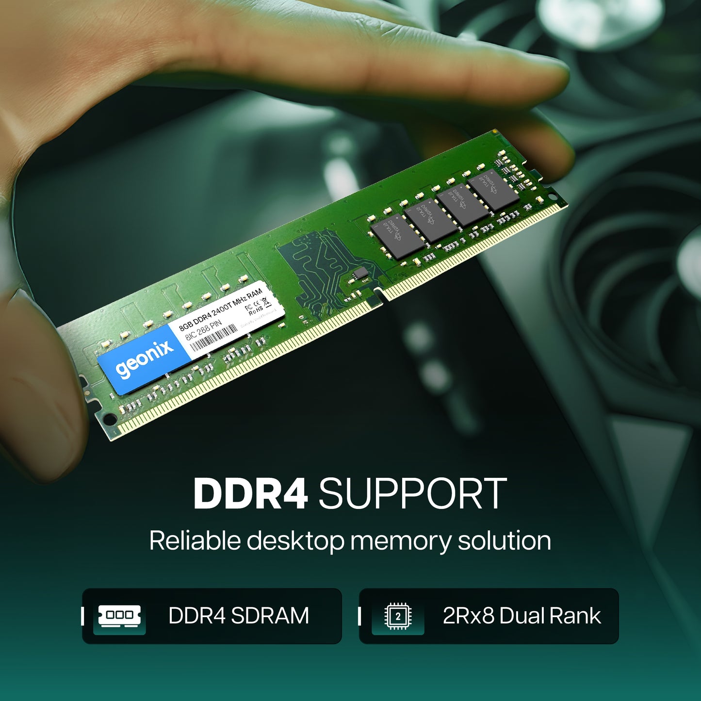 Geonix 8GB DDR4 2400TMHz Desktop RAM