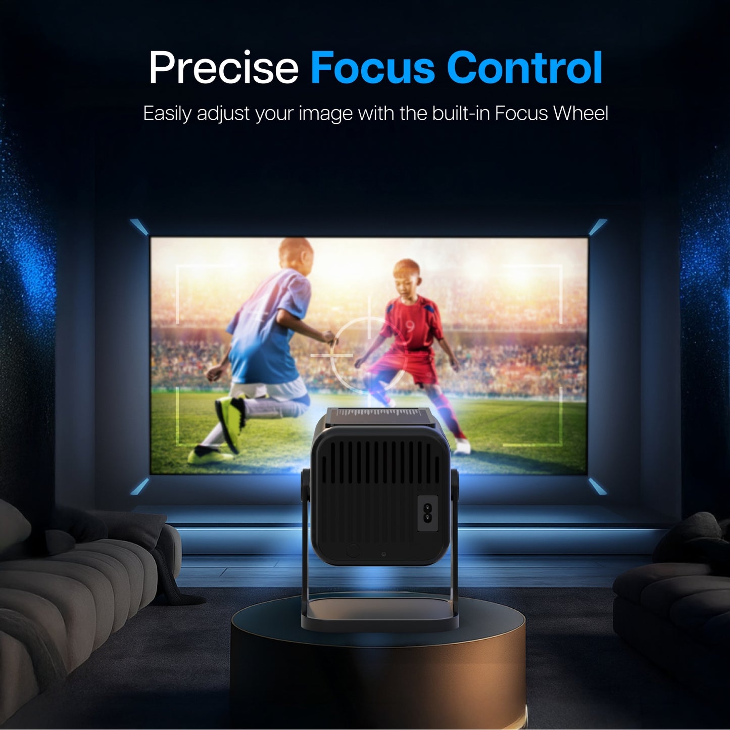 Portable Vista V4 Smart Projector 4K Native 1080P Android 13