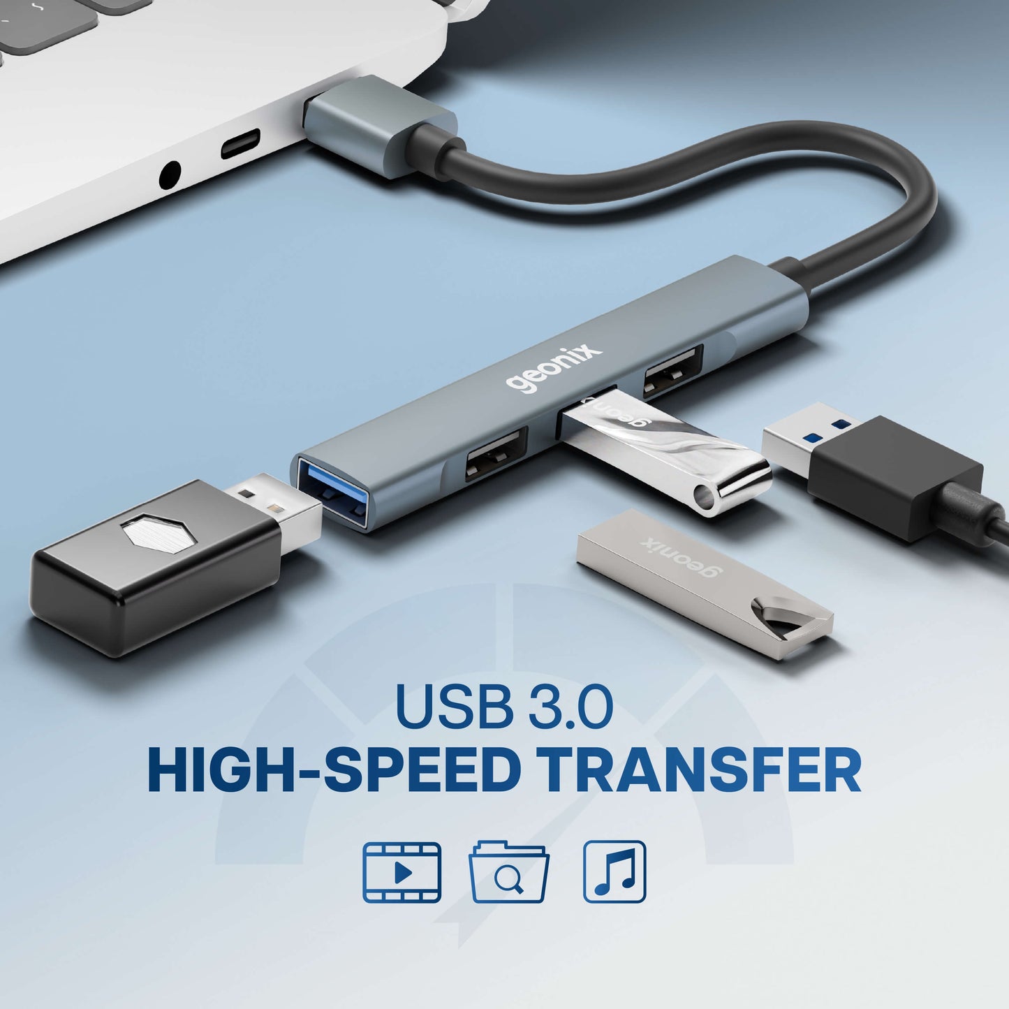 Befit UH4 4 in 1 USB Hub USB 3.0 Multiport Adapter